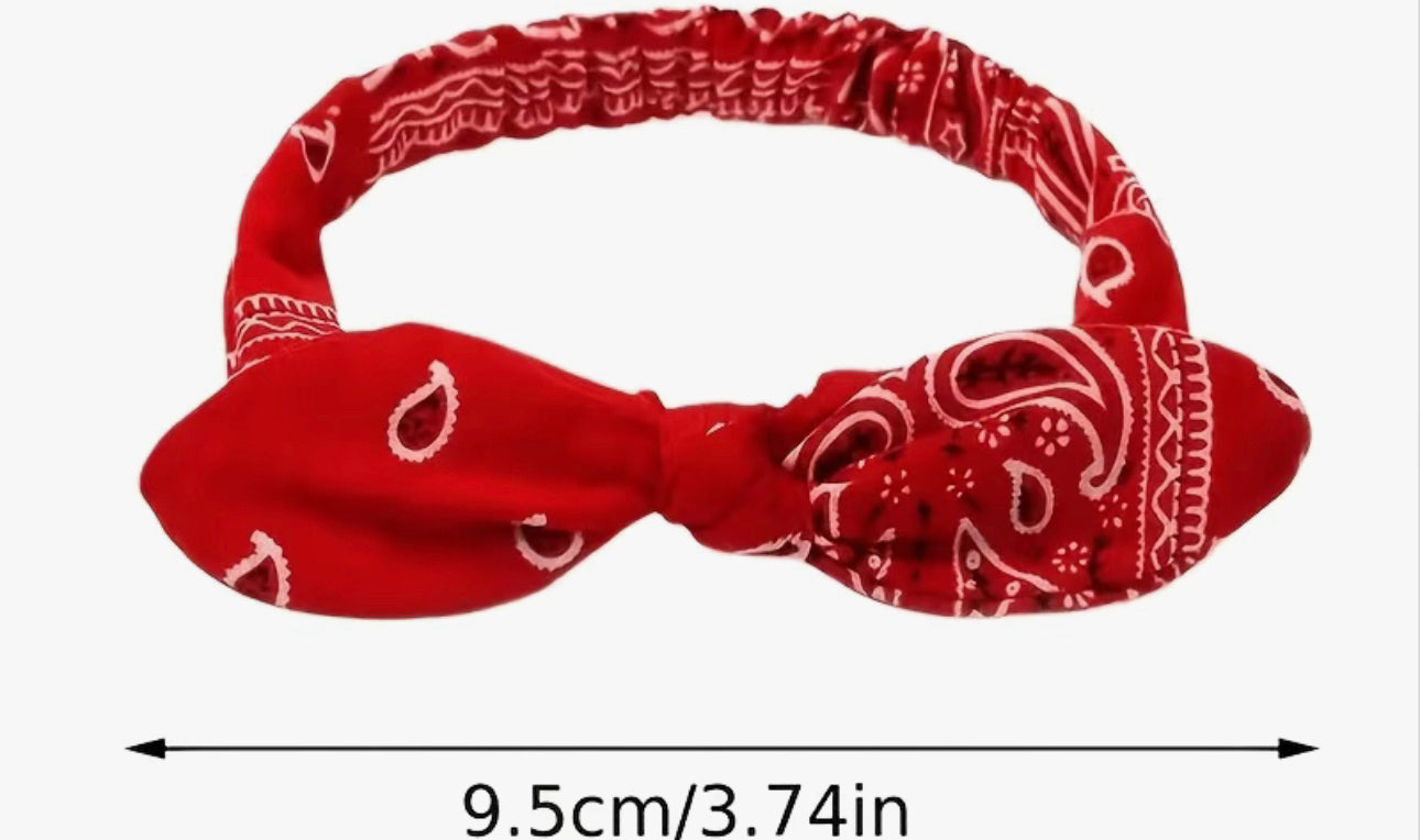 Red Bandana Headband