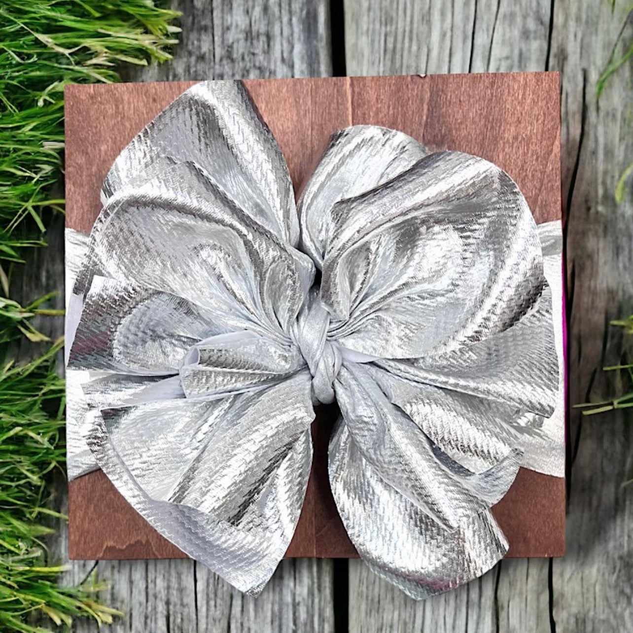 Silver Headband Bow