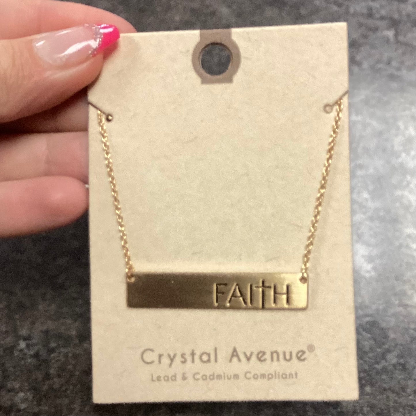 Faith Gold Bar Necklace