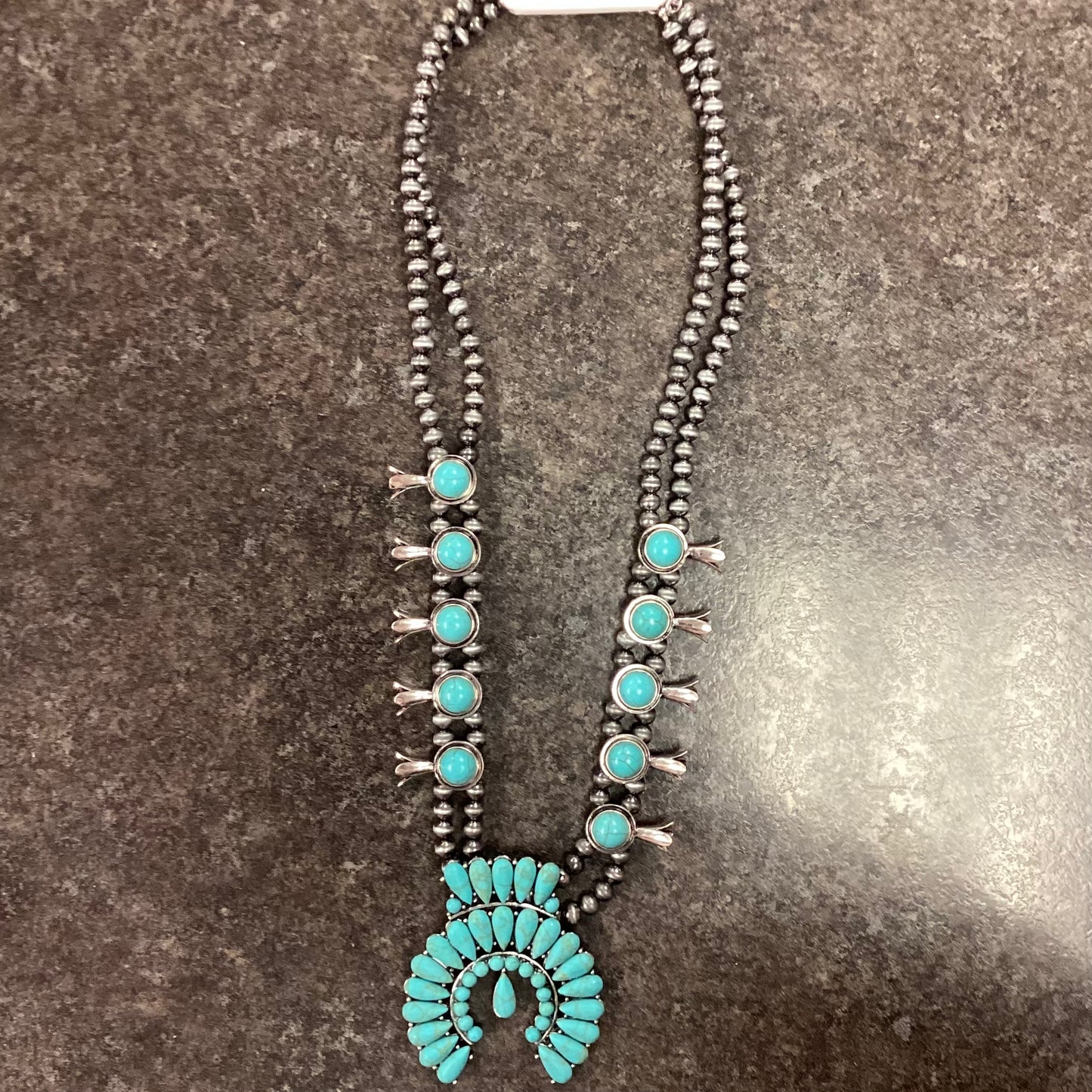 Turquoise Squash Blossom Necklace