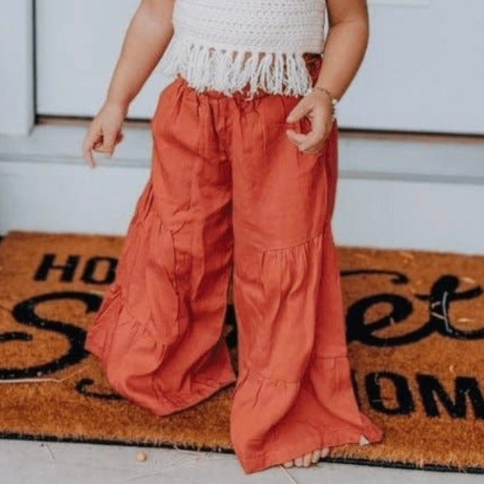 Infant Rust Ruffle Pants