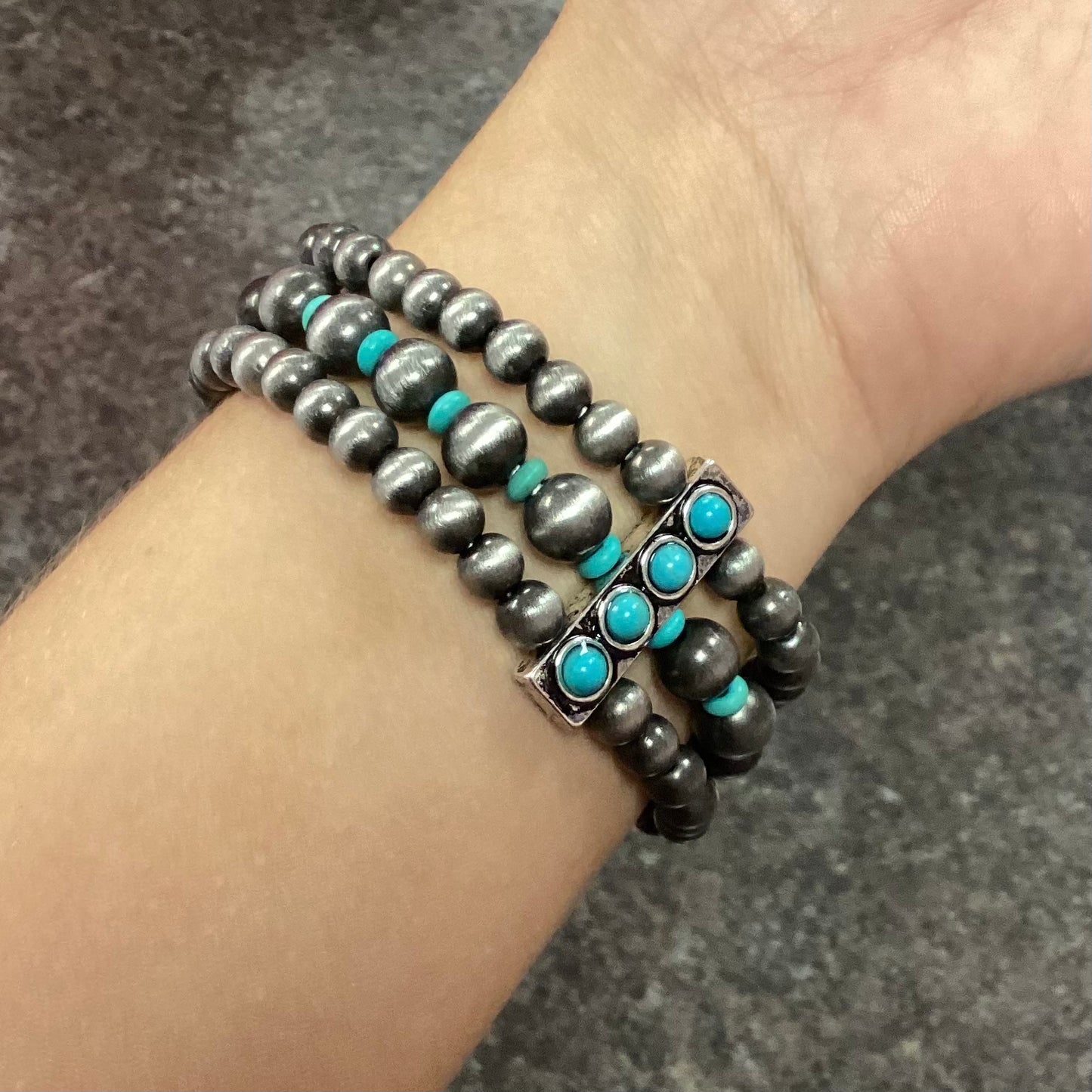 Turquoise Cross Bracelet