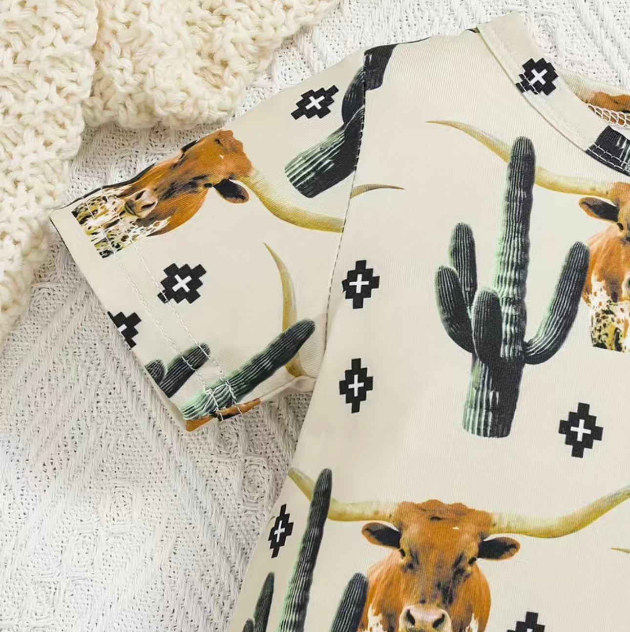 Boys Bull Cactus Romper