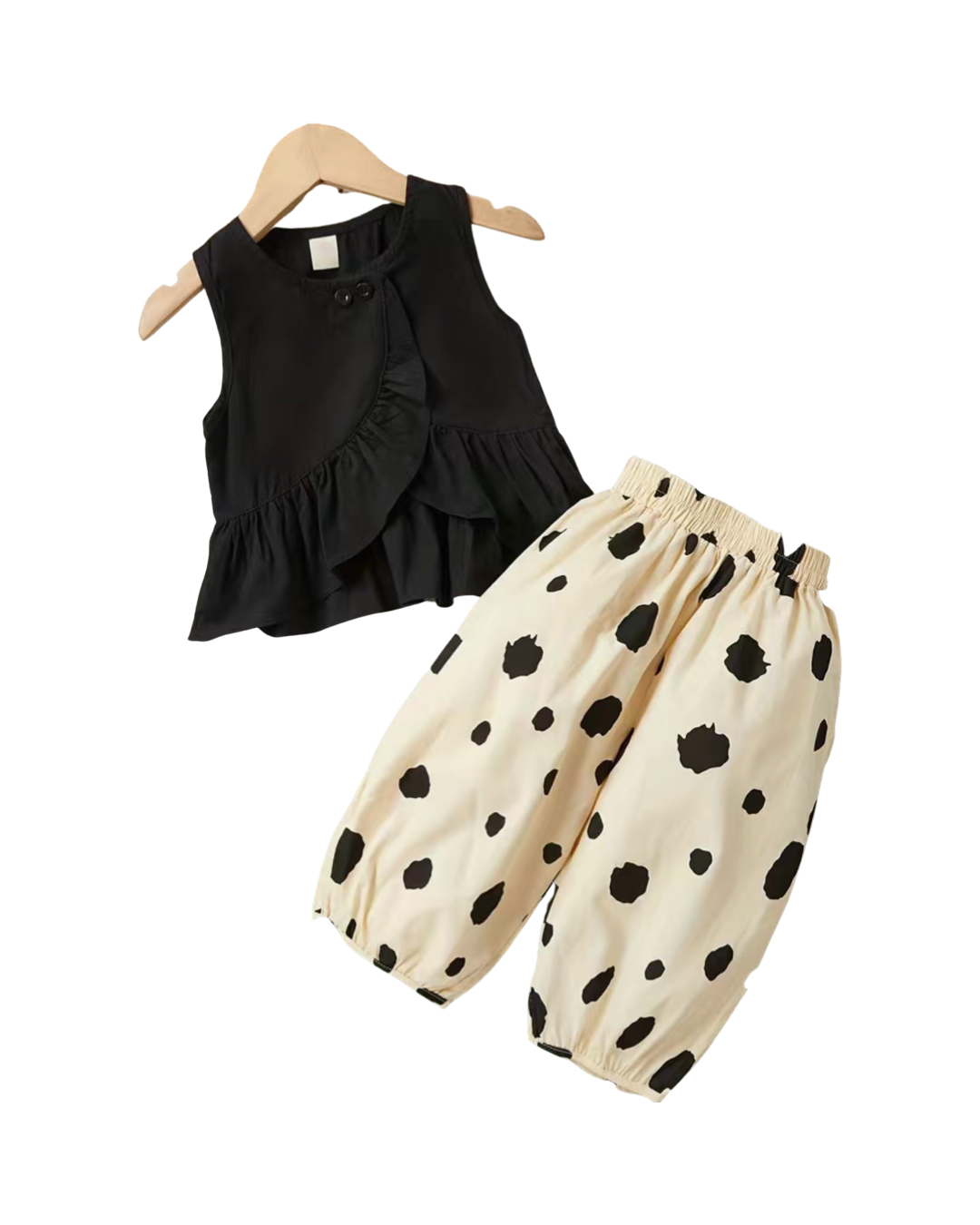 Ruffle Tank & Polka Dot Pants Set
