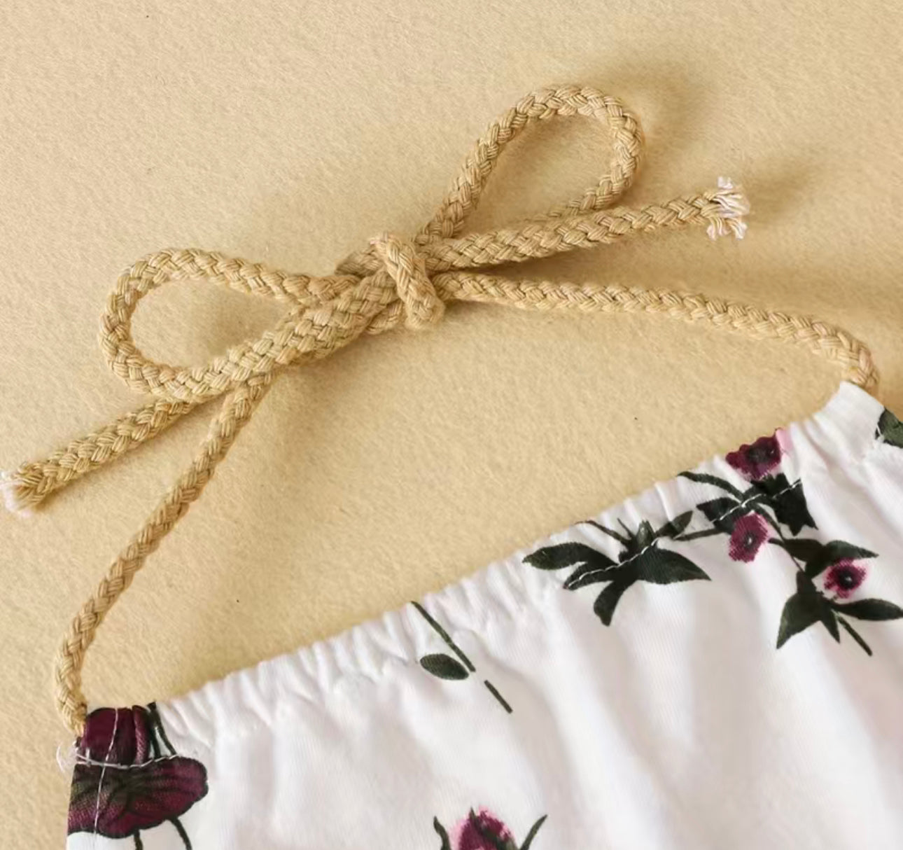 Floral Print Halter Romper