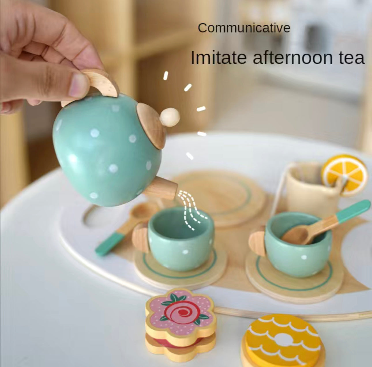 Wooden Tea Set