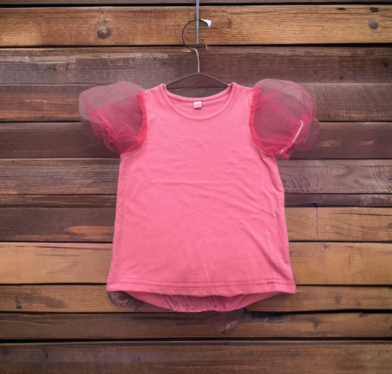 Pink Puff Sleeve Top