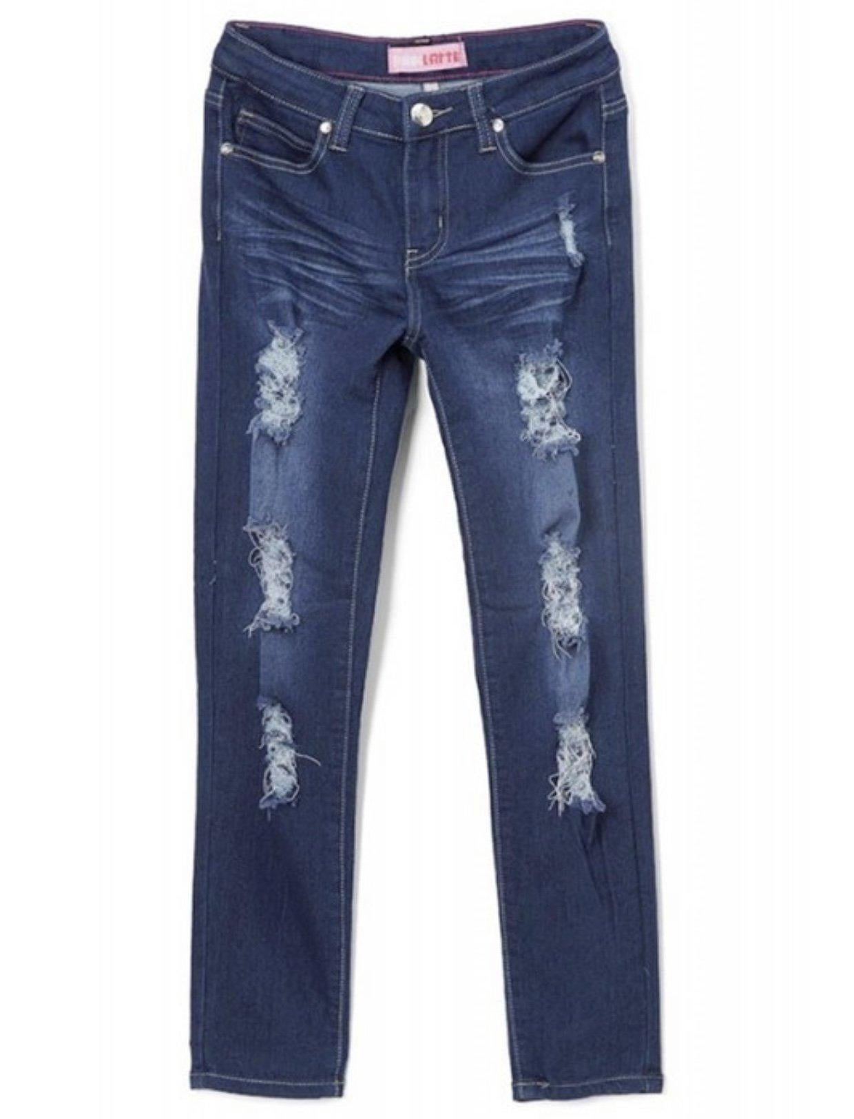 Girls Distressed Denim Jean