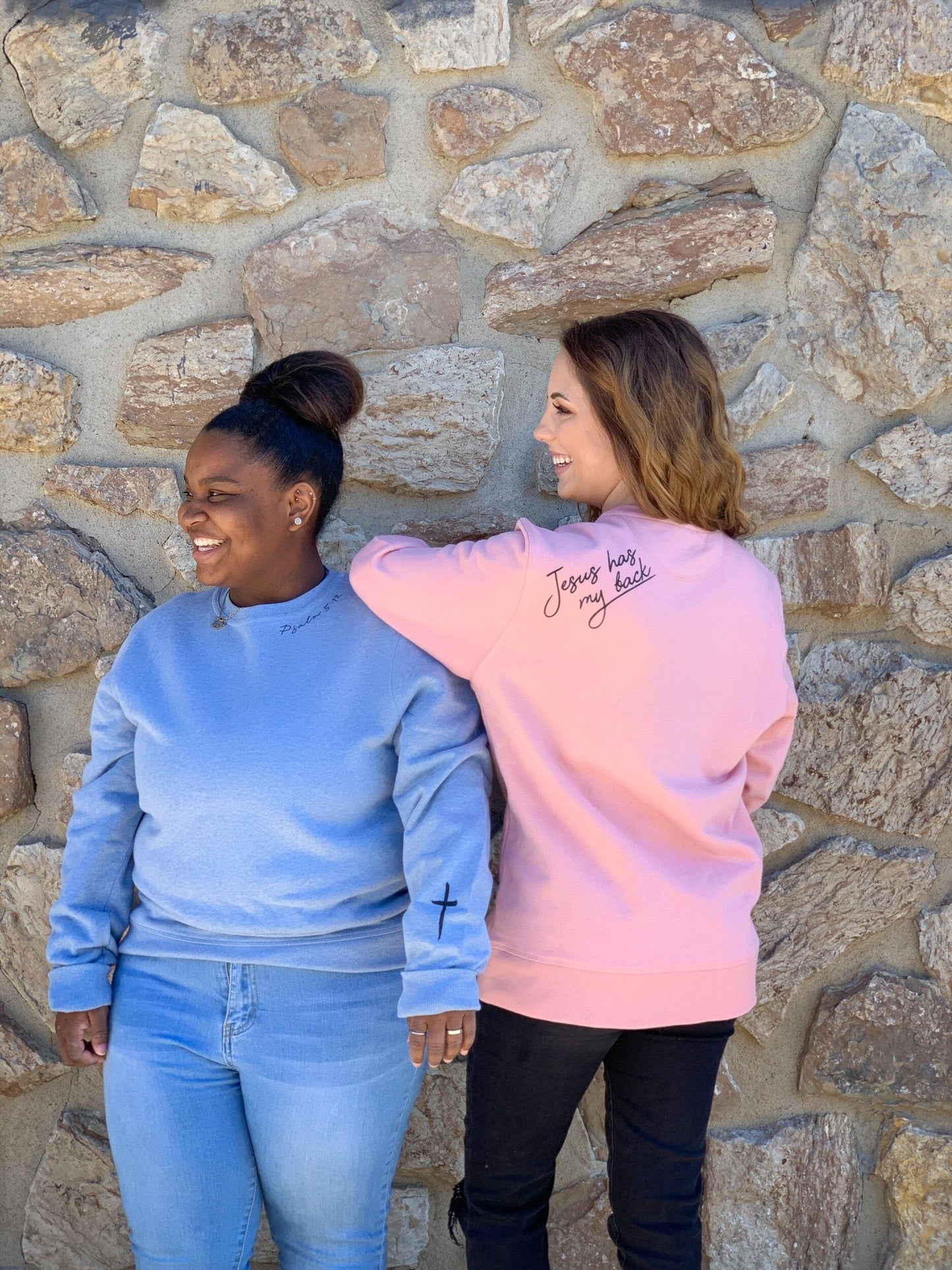 Pink Jesus Has My Back Sweatshirt