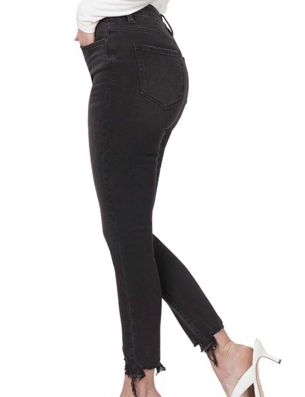High Rise Black Skinny Jeans