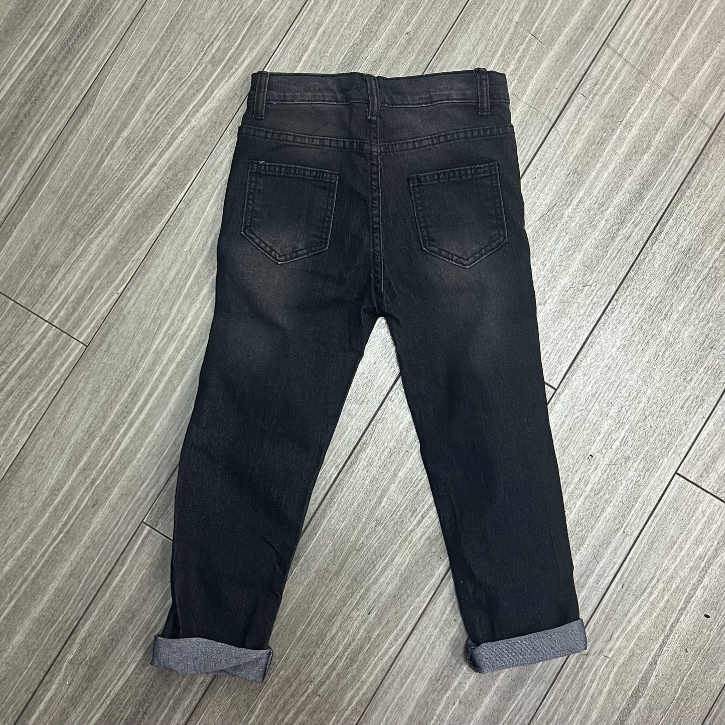 Infant Black Distressed Denim Jean