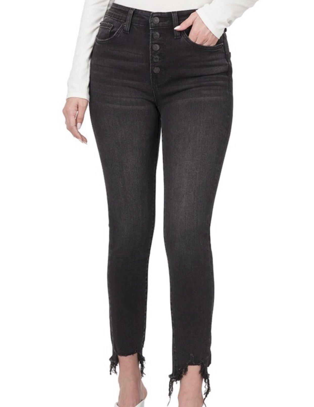 High Rise Black Skinny Jeans