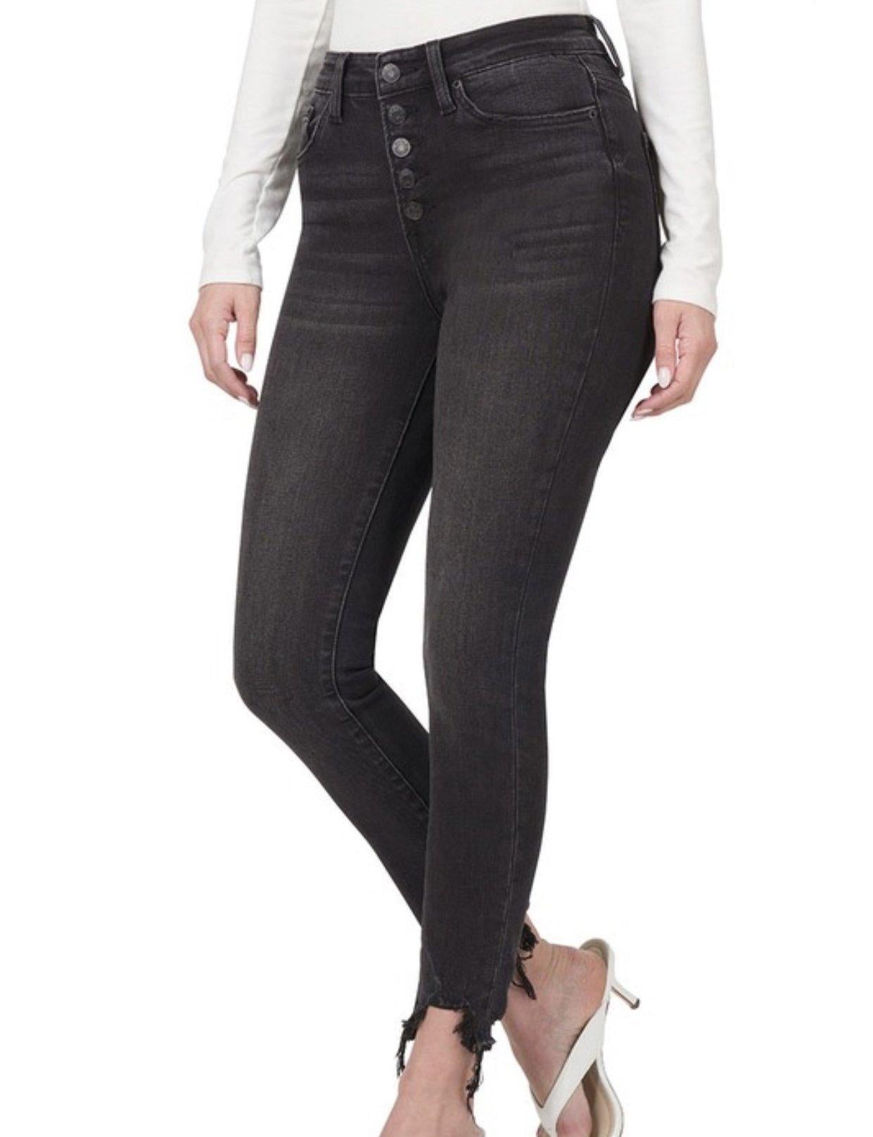 High Rise Black Skinny Jeans