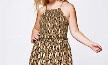 Plus Snakeskin Printed Dress