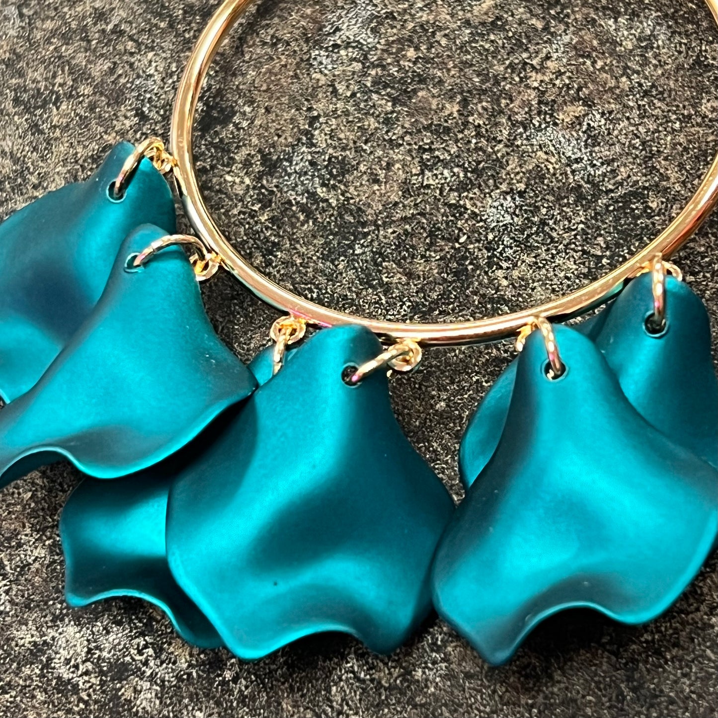 Emerald Hoop Earrings