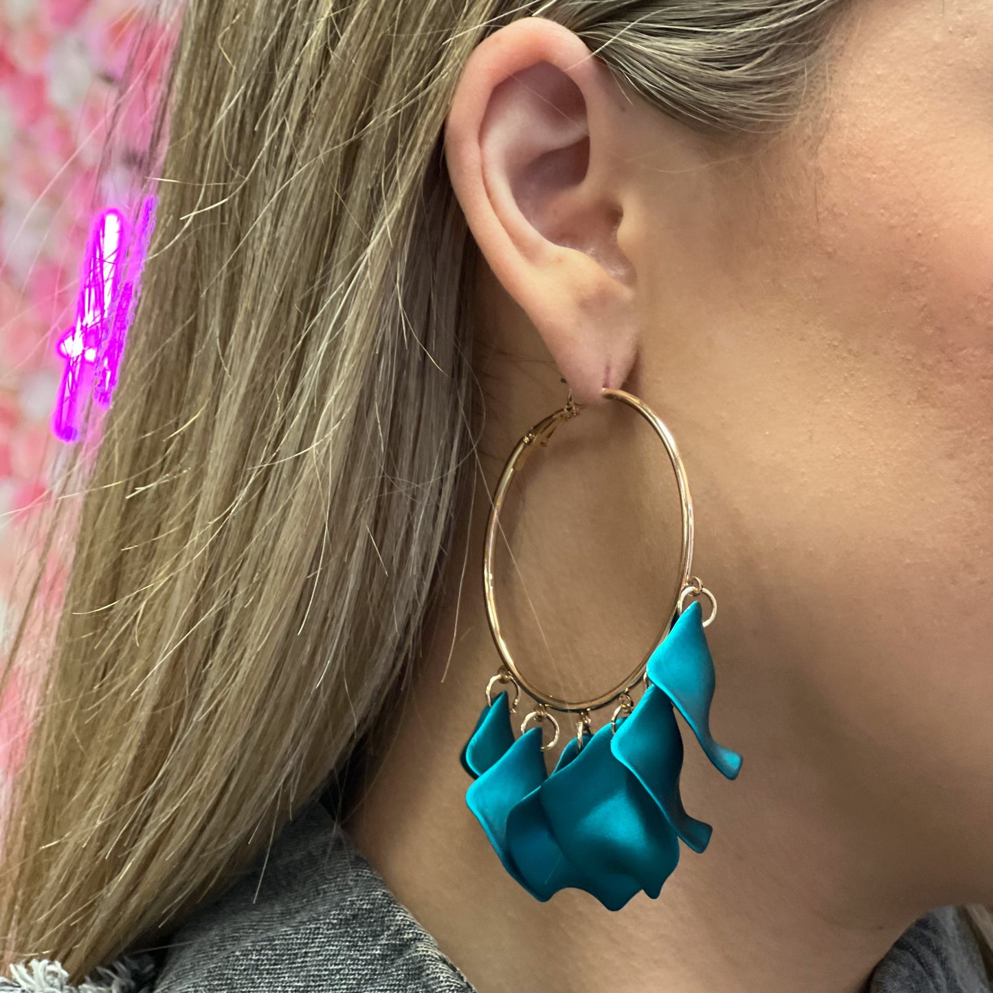 Emerald Hoop Earrings