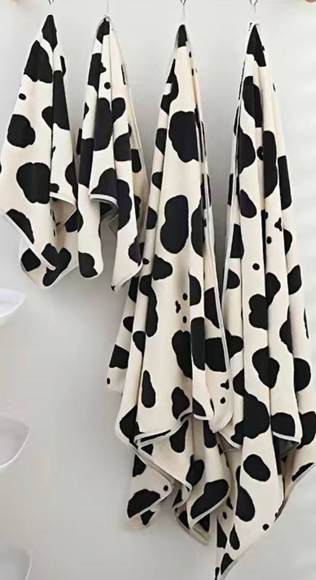 Infant Grey Cow Beach Towel