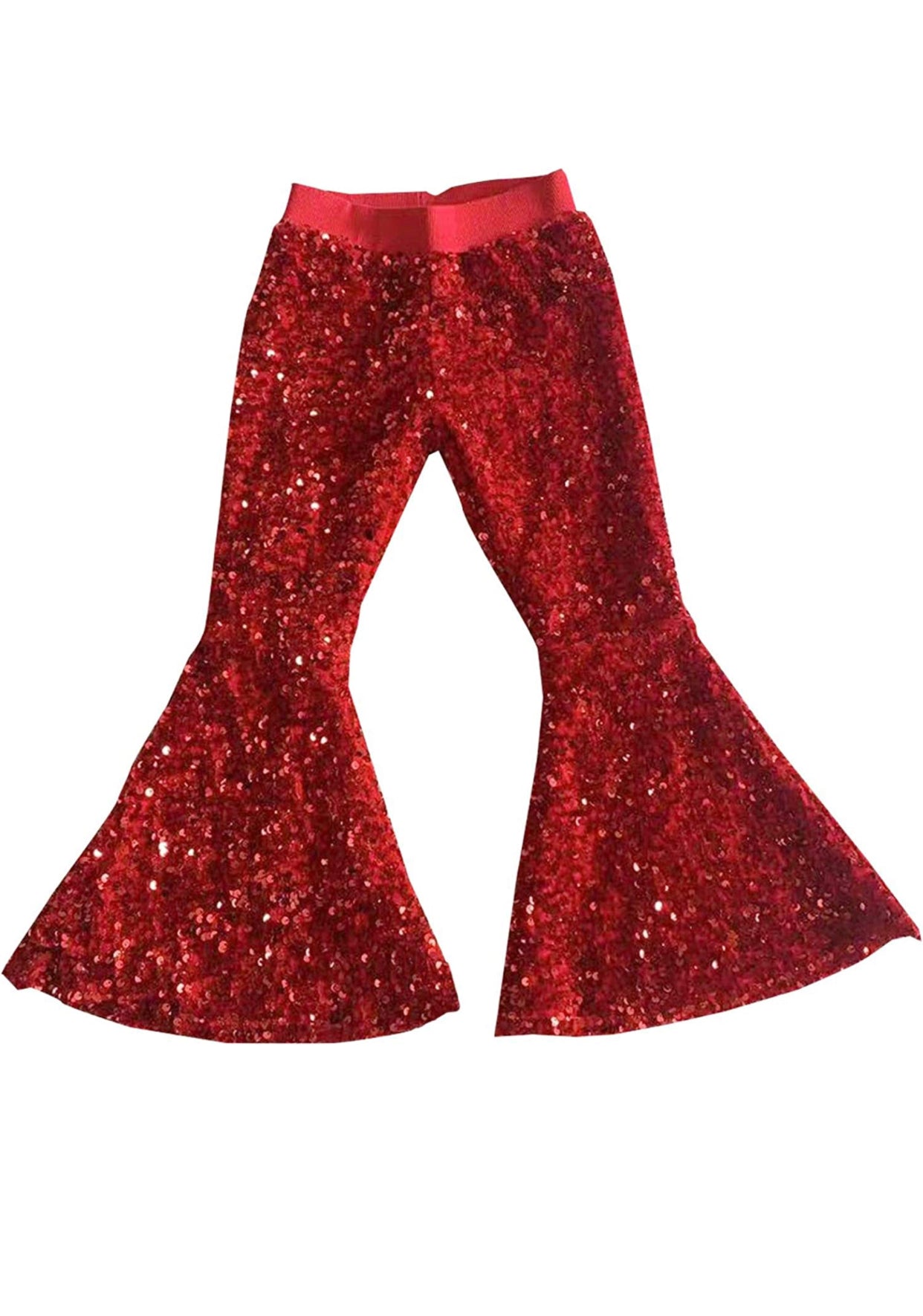 Girls Red Sequin Pants