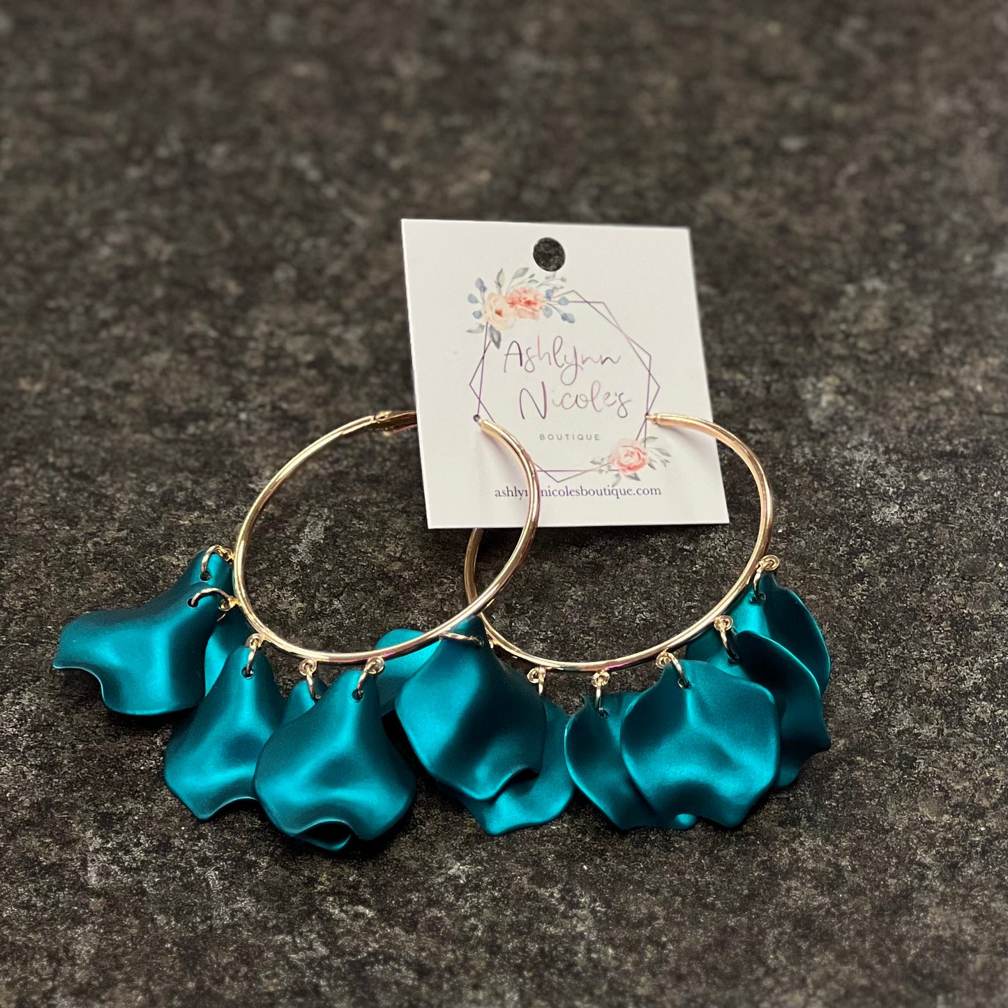 Emerald Hoop Earrings