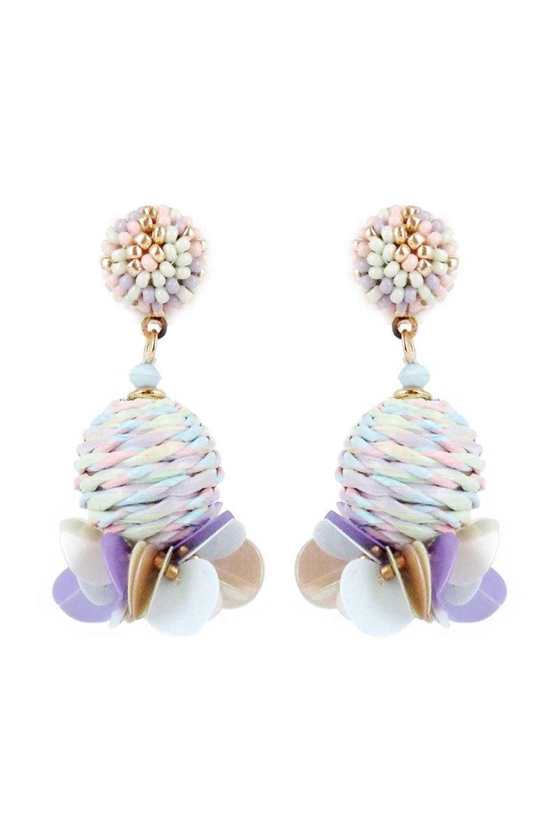 Purple Chic Sphere Earrings