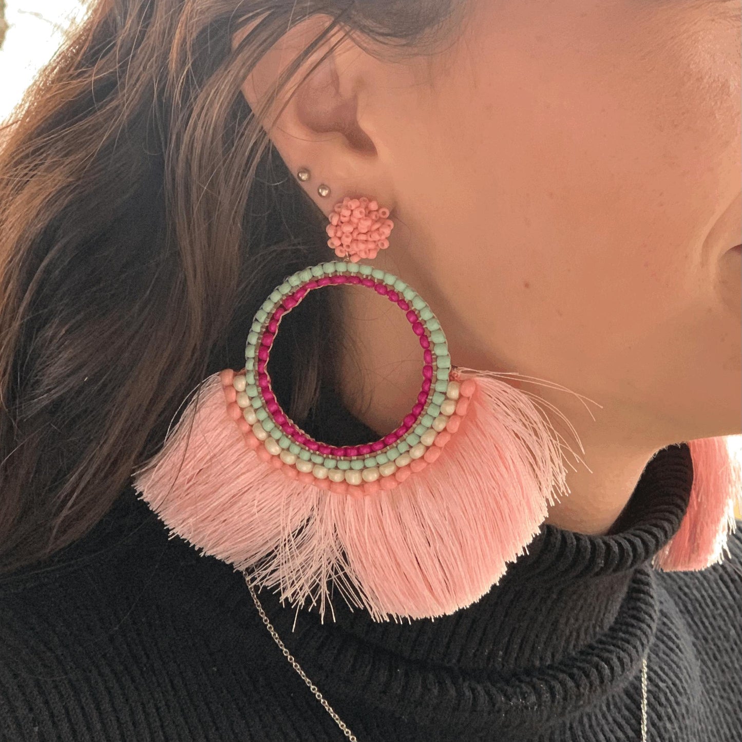 Oversized Fringe Earrings