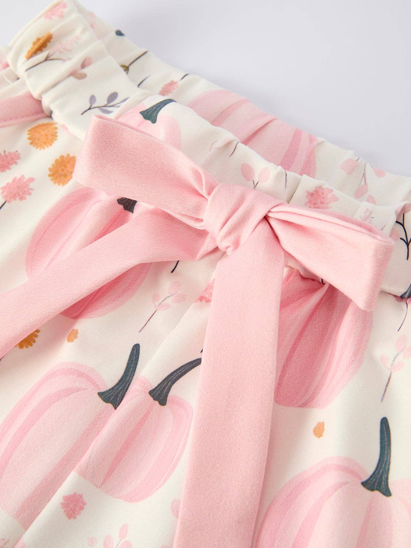 Girls Pink Pumpkin Pajamas