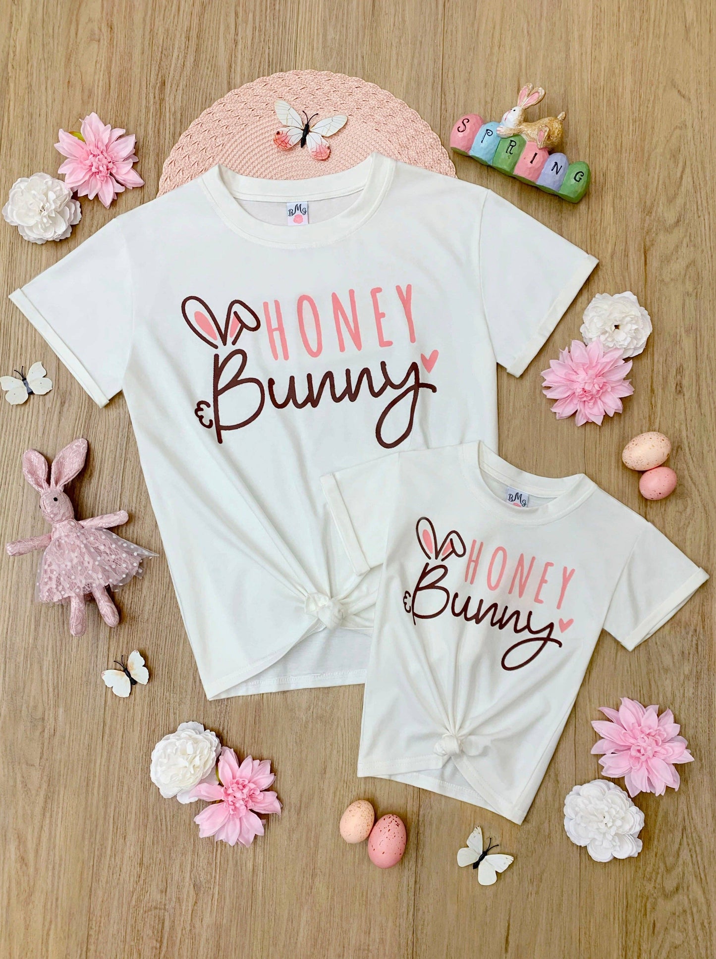 Mommy And Me Honey Bunny Knot Hem Top