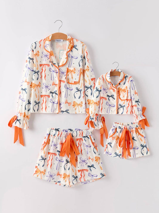 Mommy & Me Bow Pajama Set