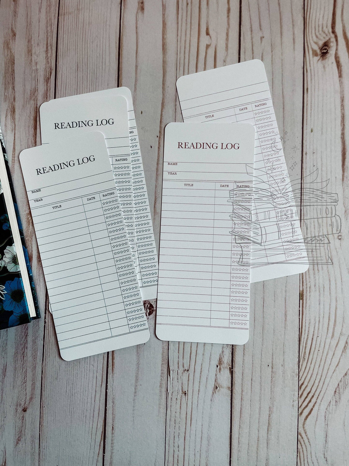 Reading Log Bookmark-double-sided