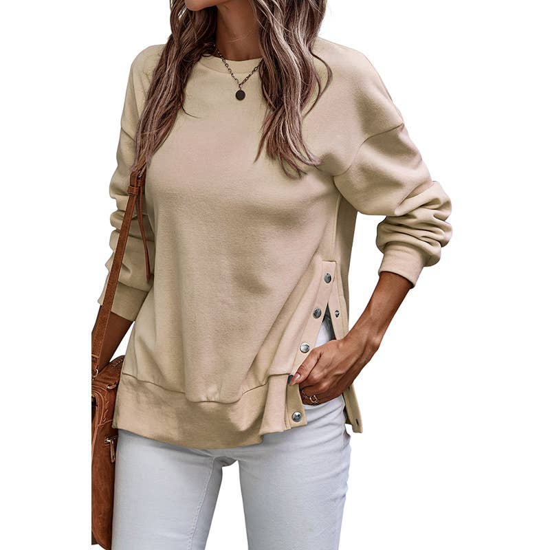 Casual Khaki Sweatshirt
