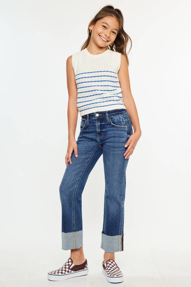 KanCan YOUTH MID RISE CROP STRAIGHT