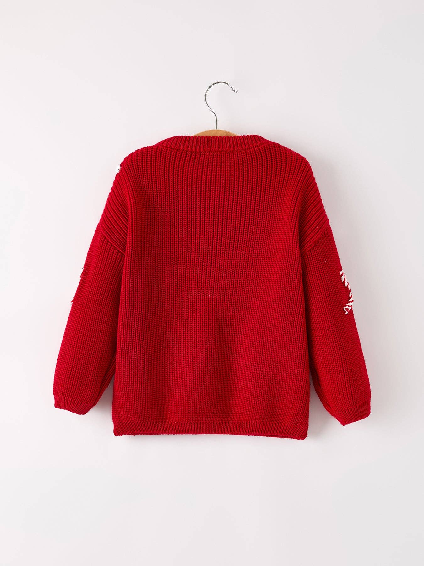 "Merry" Bow Candy Cane Sweater