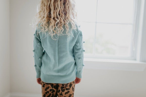Kids Pom Pom Crew Neck Sweater