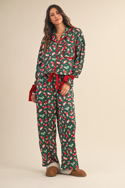 Christmas Satin Pajamas