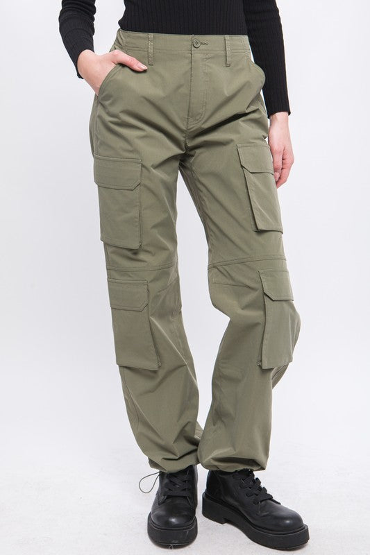 Cargo Pants With Button Closure