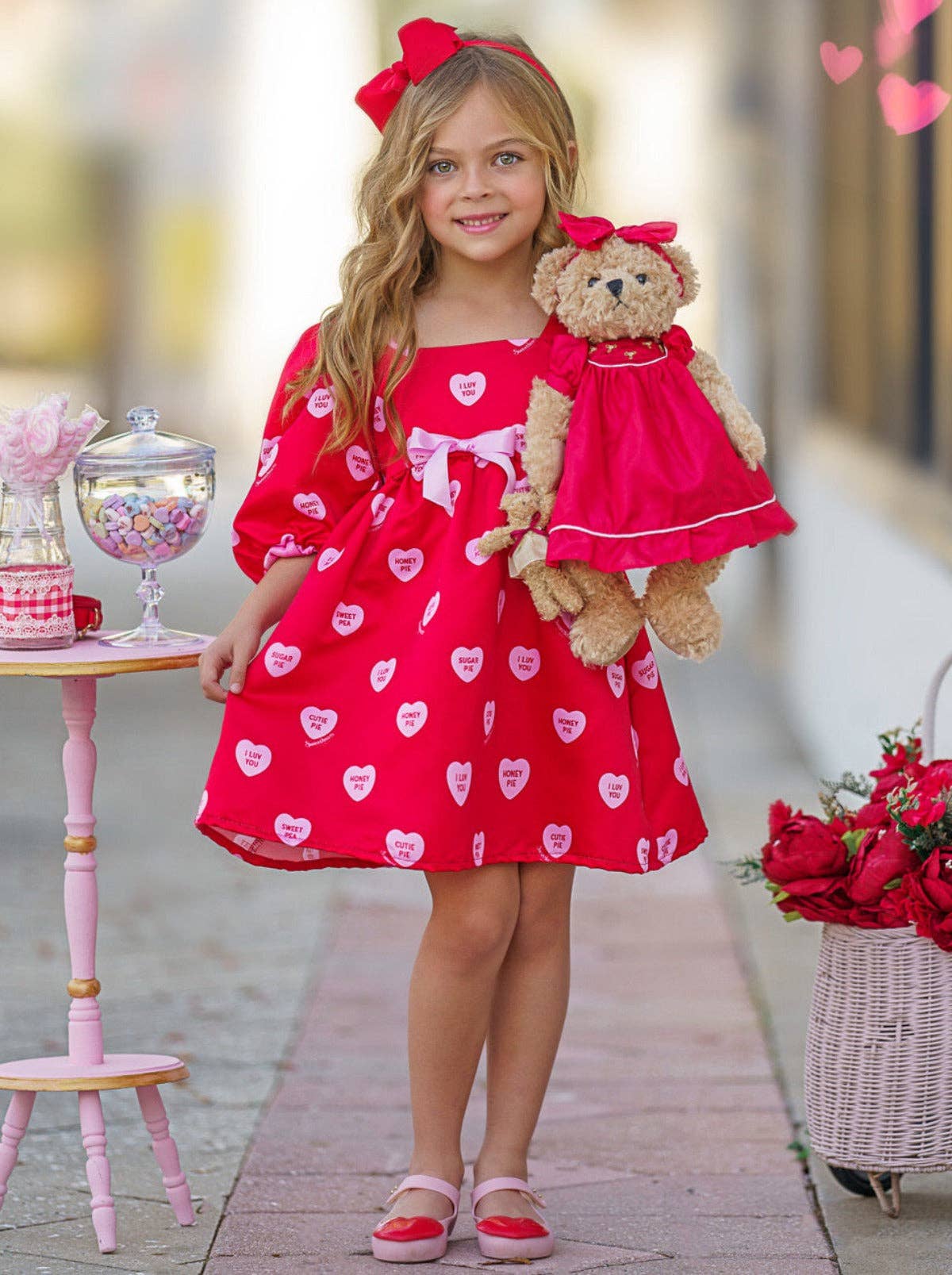 Girls Melt My Heart Puff Dress