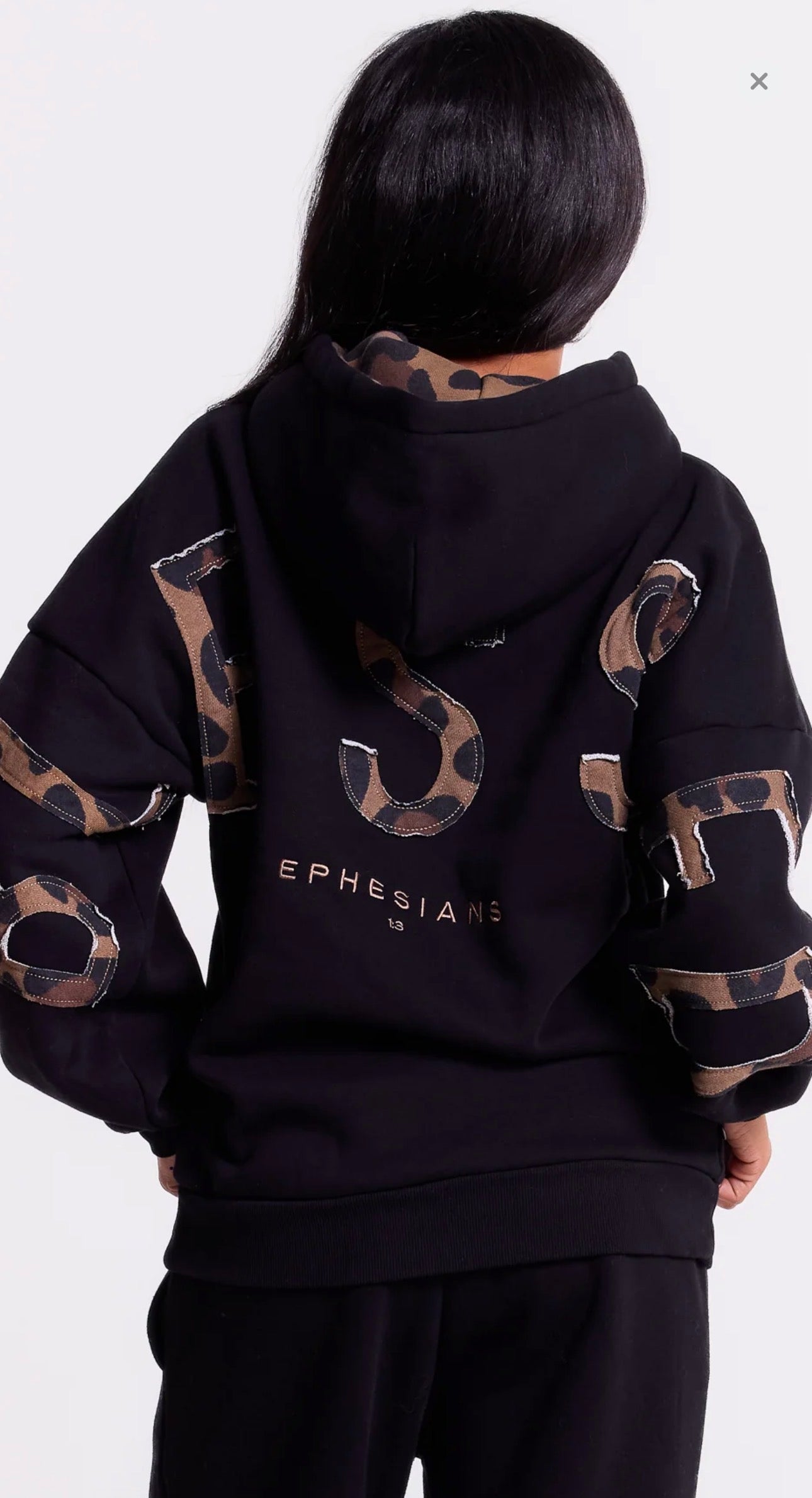 GLO Blessed Leopard Patchwork Hoodie