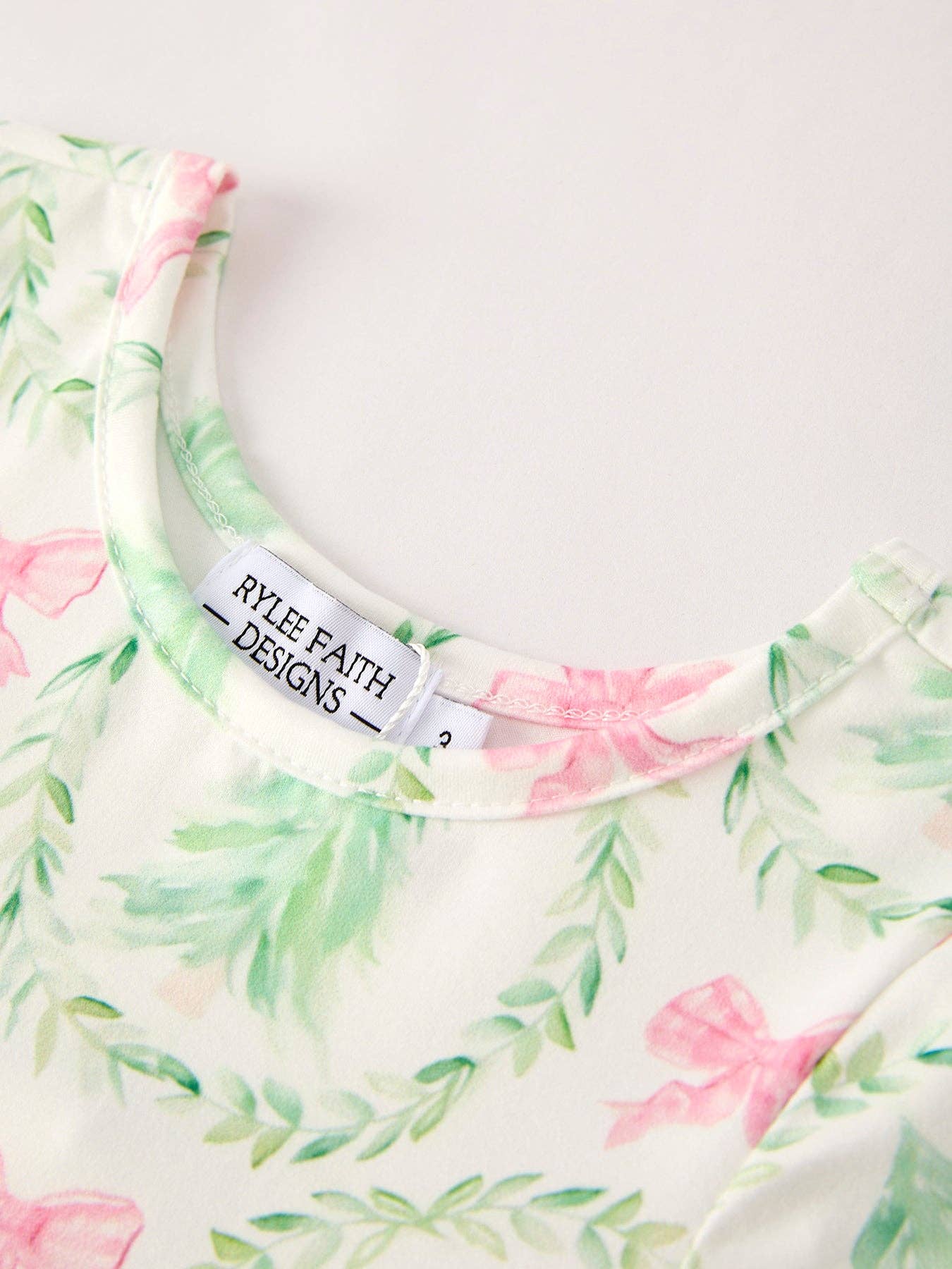 Girls Christmas Tree and Bow Dress