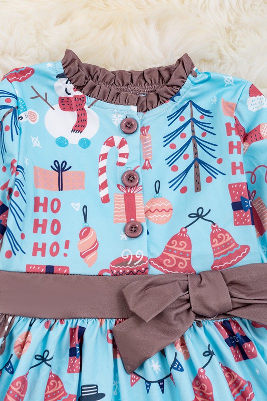 Christmas Time Ruffle Dress