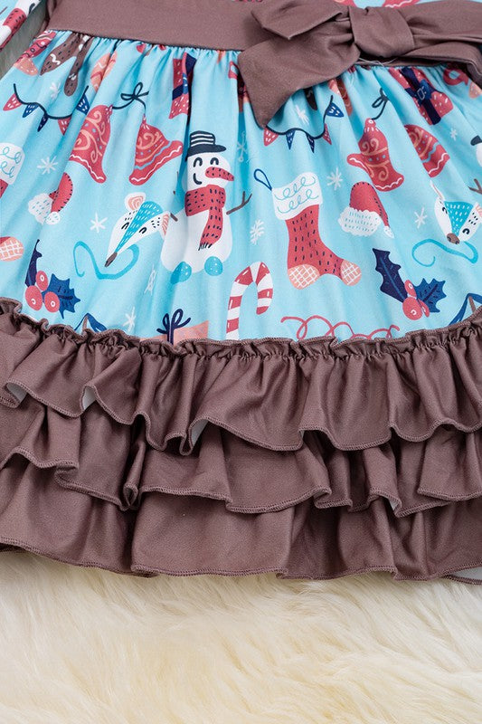 Christmas Time Ruffle Dress