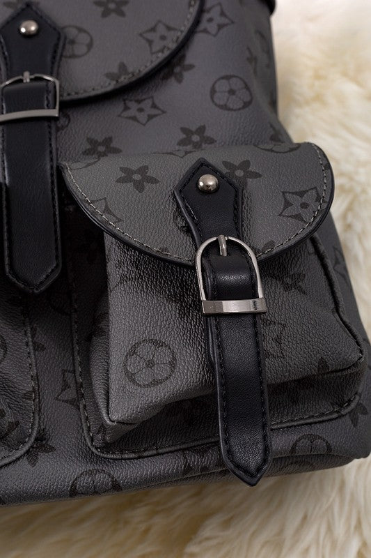 PU Backpack Inspired Print