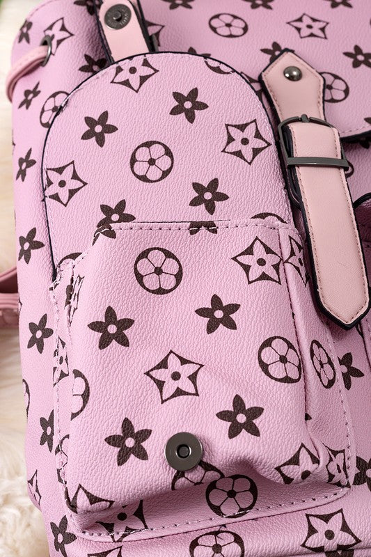PU Backpack Inspired Print