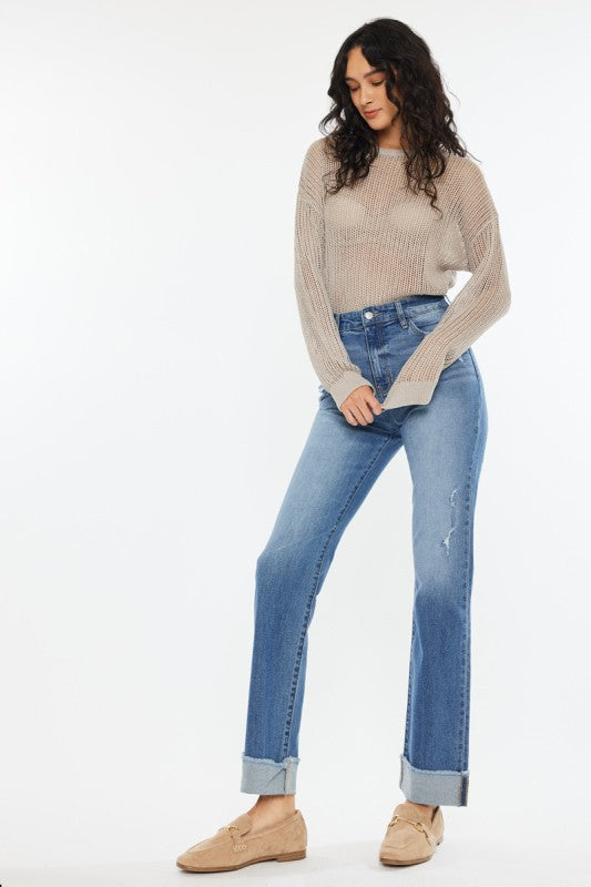 KanCan High Rise Straight Jean