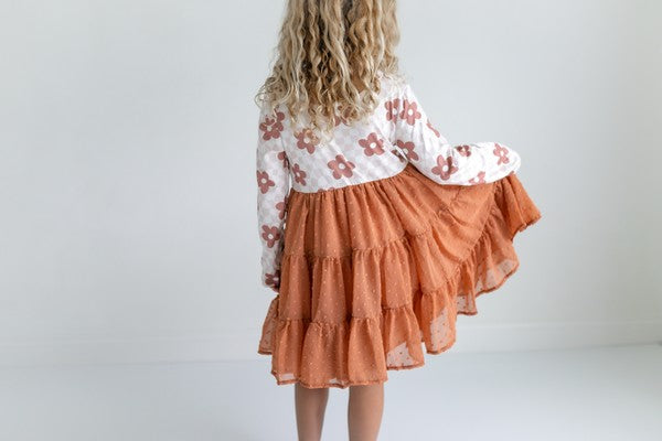 Kids Check Swiss Dot Tulle Dress