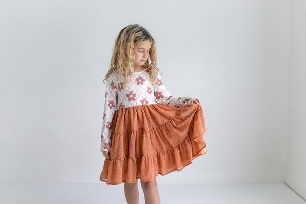 Kids Check Swiss Dot Tulle Dress