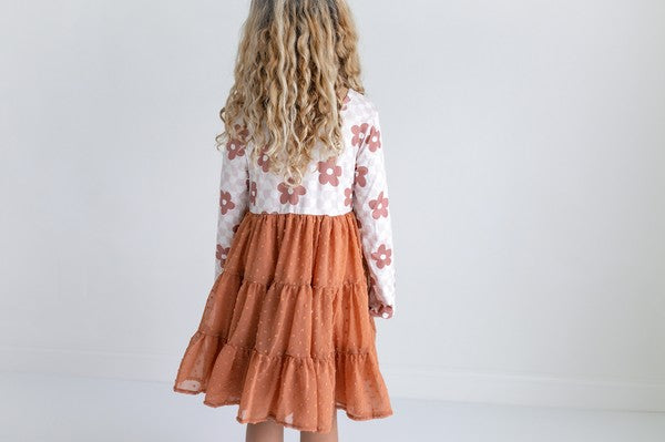 Kids Check Swiss Dot Tulle Dress