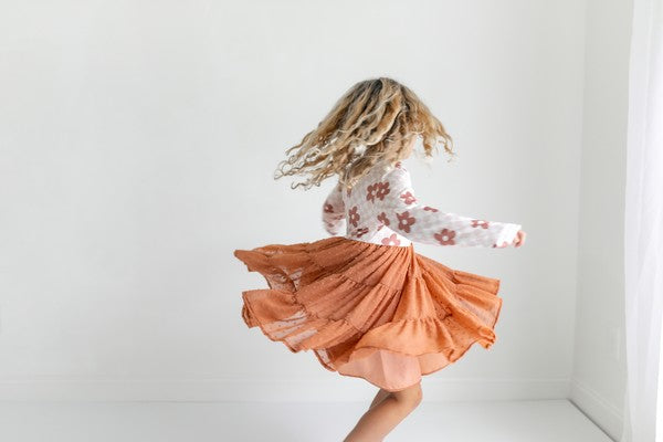 Kids Check Swiss Dot Tulle Dress