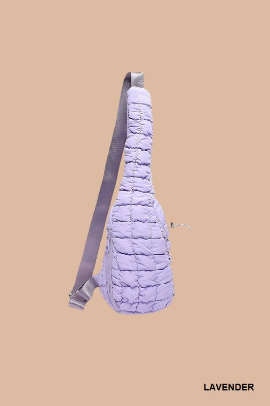 Quilted Puffy Crossbody Sling Bag