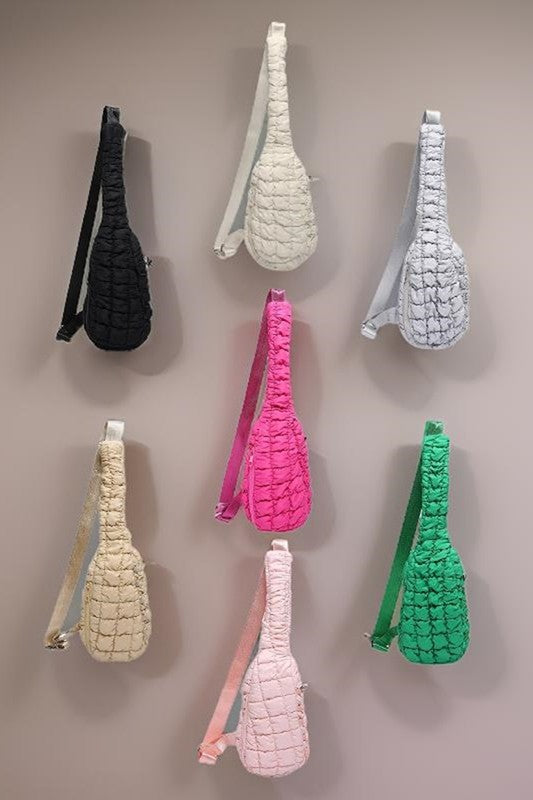 Quilted Puffy Crossbody Sling Bag
