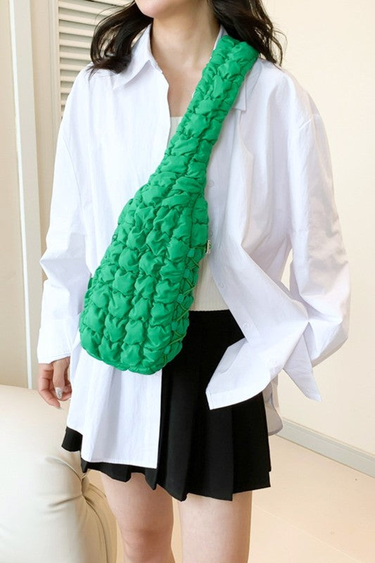 Quilted Puffy Crossbody Sling Bag
